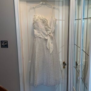 90s Alicia sleeveless lace & satin dress vintage